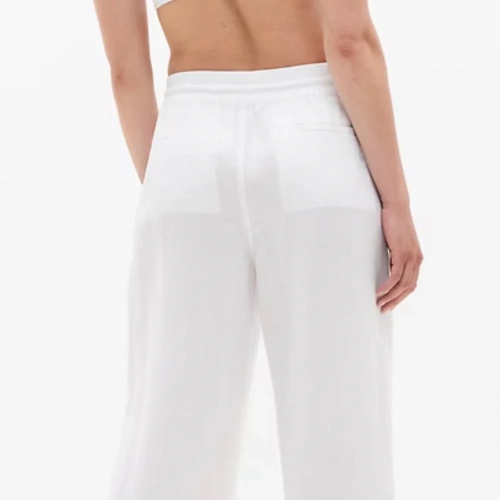 Athleta Retreat Linen High Rise Wide Leg Pant White Size Small - Never Worn - Picture 4 of 12